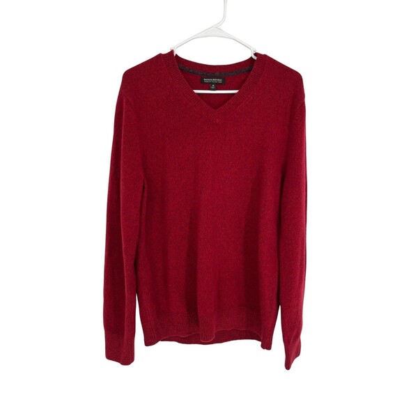 Banana Republic Other - Banana Republic Sweater Men's Size Medium Red 100% Merino Wool Long Sleeve